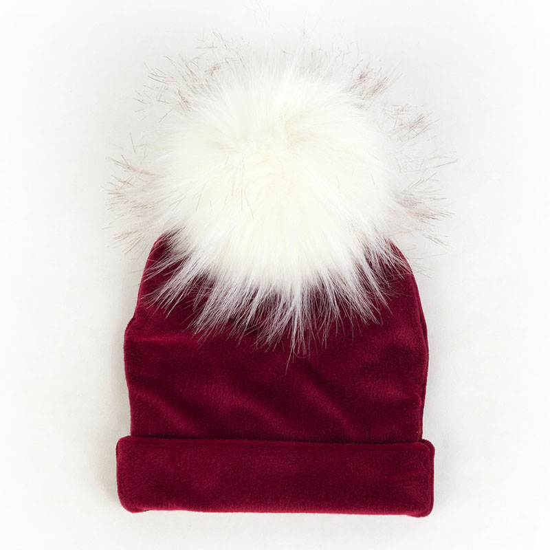 Nbhgy geebro mùa đông warme chế độ niedlichen bé mädchen jungen Samt Beanie hüte Ins solide Weichen diken flanell Babys Kinder giả pelz Pom Pom Túp lều mkjiu