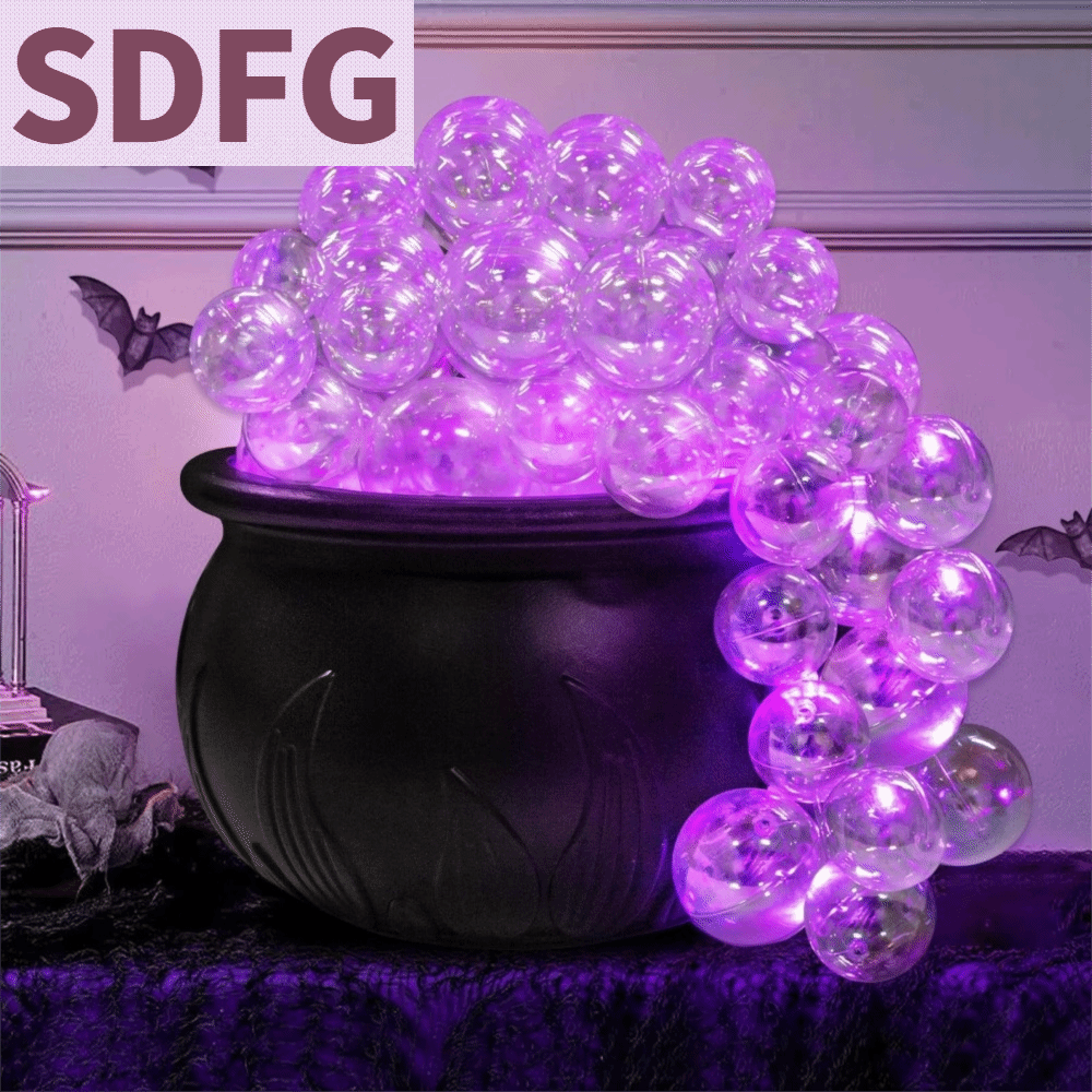SDFG พลาสติก ตกแต่งหม้อเดือดฮาโลวีน แสงสีม่วง สดใส ชามแม่มดที่มีฟอง ของใช้ในวันฮาโลวีน ย้อนยุค โถขนม ปาร์ตี้ ราคา 346 บาท*ส่งฟรี