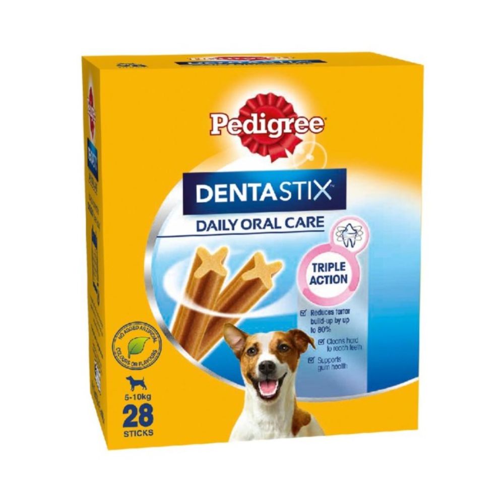 PEDIGREE เพดดิกรี เดนต้าสติก สำหรับสุนัขพันธุ์เล็ก (แพ็ก 4), 440 ก. ขนมขัดฟันสำหรับสุนัขโตเต็มวัย ขนมสุนัข ราคา 992 บาท*ส่งฟรี