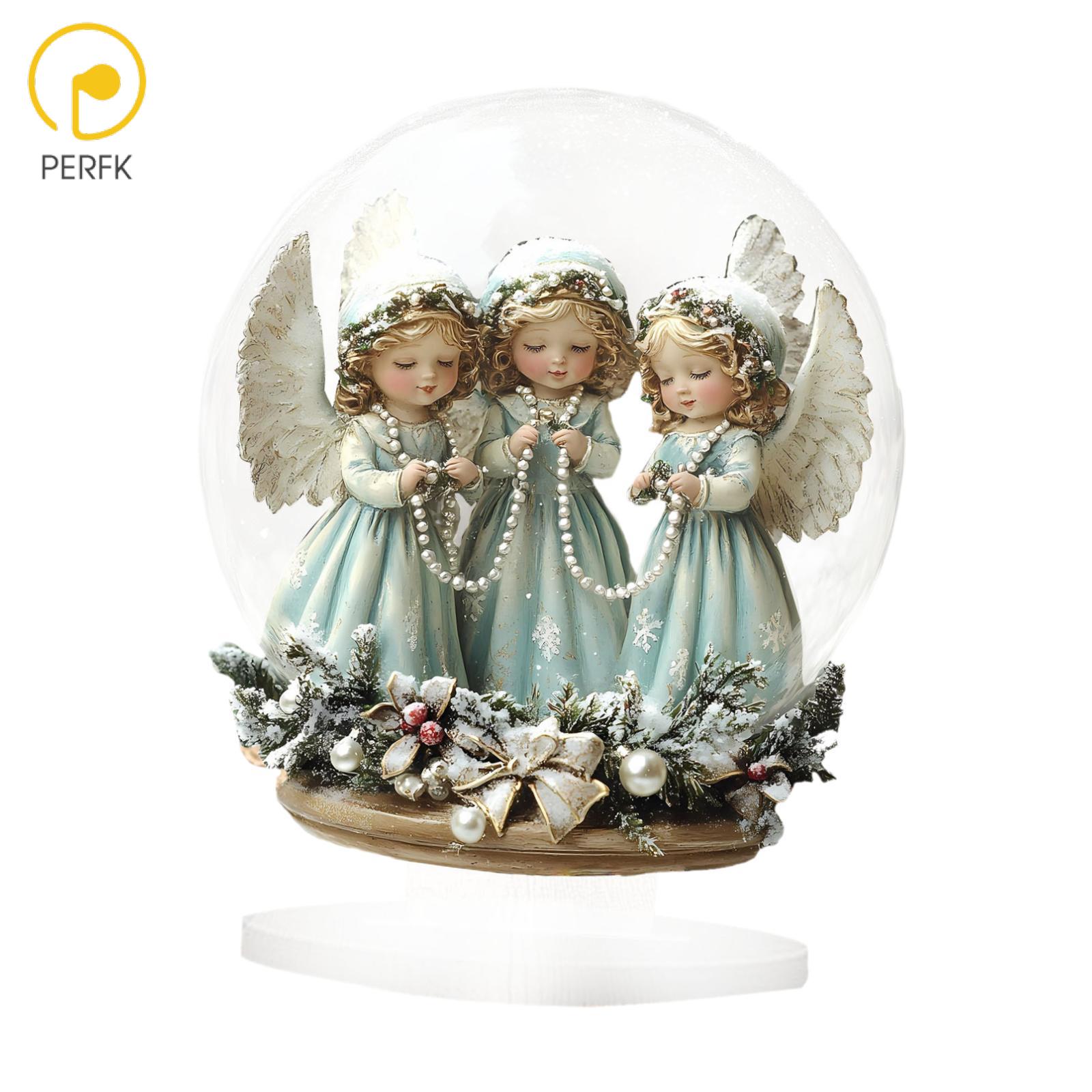 Perfk Praying Angels Ornament Desktop Decor Creative Sturdy Unique Easy to Use Delicate Decorative Statue for Corridor Desk Hotel ราคา 170 บาท*ส่งฟรี