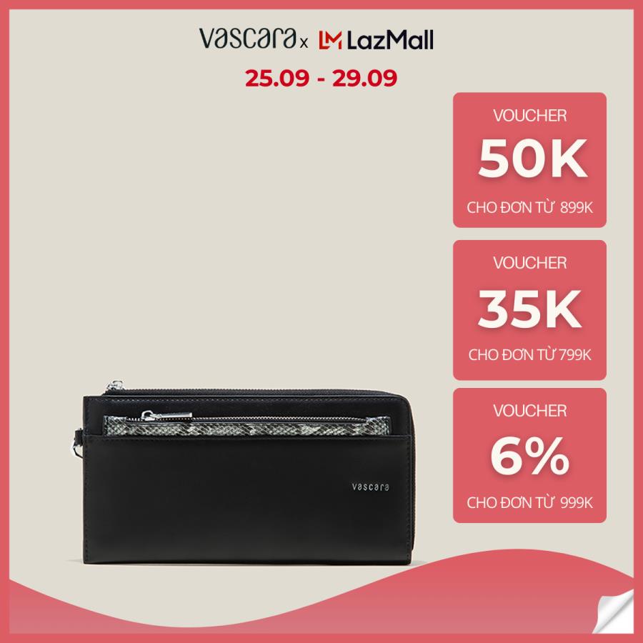 [Voucher 50K | 25.09 - 29.09] Vascara Ví Cầm Tay Nhấn Ngăn Phụ - WAL 0271