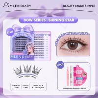 MLEN DIARY STARS Series Bulu Mata Palsu Keriting C Alami Individu yang Dapat Digunakan Kembali -Panjang 9-12 mm- Set Ekstensi Bulu Mata Mlen Diary dengan Lem