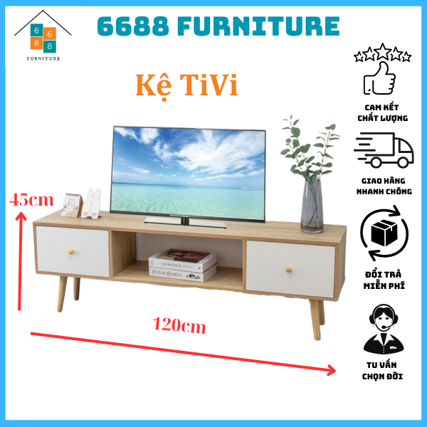 Tủ-Kệ Tivi Trang Trí Để Phòng Khách Ván Gỗ MDF Nhập Khẩu Dày 12mm Chắc Chắn, Lịch Sự