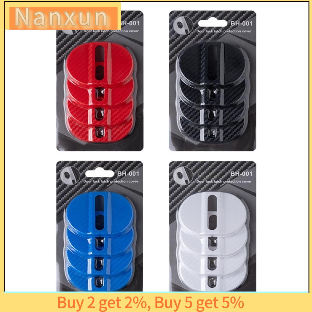 NWSJ 4 Pcs Nhựa Vỏ bảo vệ khóa cửa xe ô tô Tự dính Phổ thông Khóa cửa xe chống gỉ Dễ lắp đặt Phụ kiện trang trí xe hơi