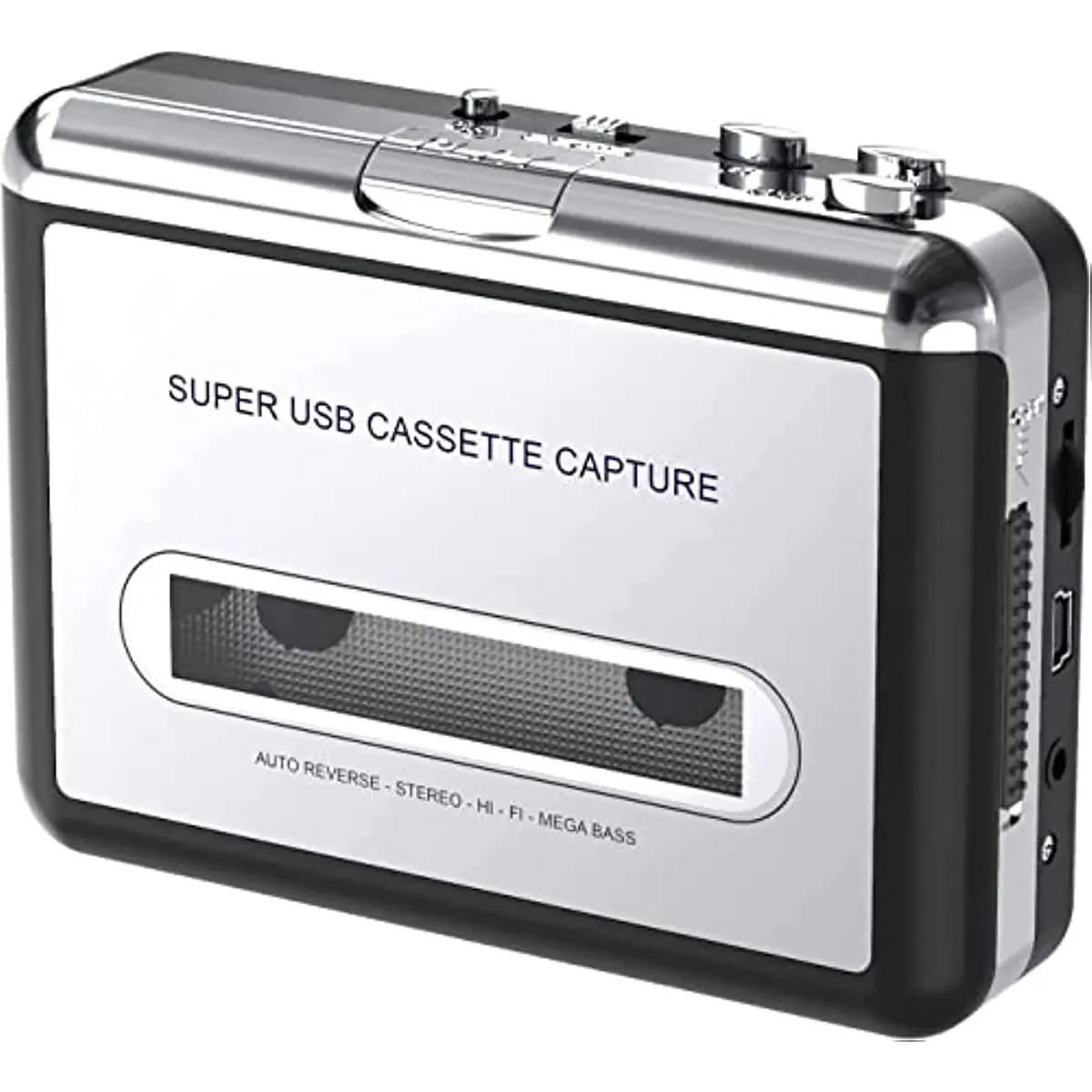 Máy nghe băng cassette Walkman, Bộ chuyển đổi băng cát-sét cổ điển sang MP3 CD, Hộp đựng USB di động thu âm thanh nổi Máy nghe nhạc âm thanh nổi Tương thích với máy tính xách tay/máy tính PC, Chuyển đổi băng cassette sang kỹ thuật số