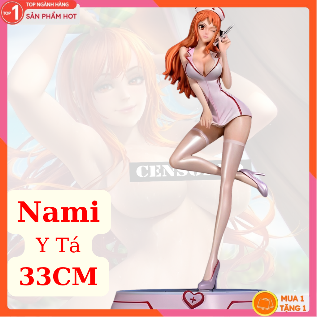 Mô hình nami y tá 33cm mô hình one piece cao cấp, figure mô hình anmie one piece luffy vua hải tặc