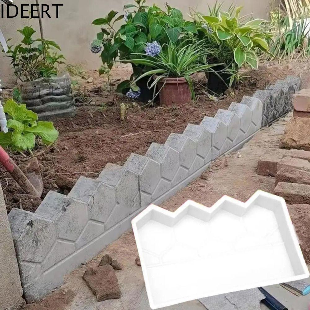 IDEERT Nhựa Khuôn gạch xi măng hàng rào sân vườn Đồ cổ Tái sử dụng Khuôn trang trí gạch Phụ kiện trang trí sân Tự làm Mô hình đá cạnh giường lan can Giường Hoa