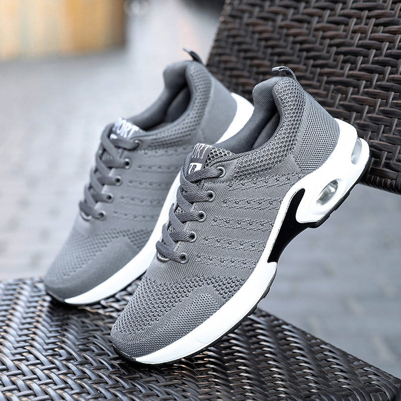 Men's Shoes Fashion Sneaker Air Cushion Sports Shoes Fly-knit Casual Sports Sneakers Mesh Shoes Running Shoes Men Black Shoes - 3