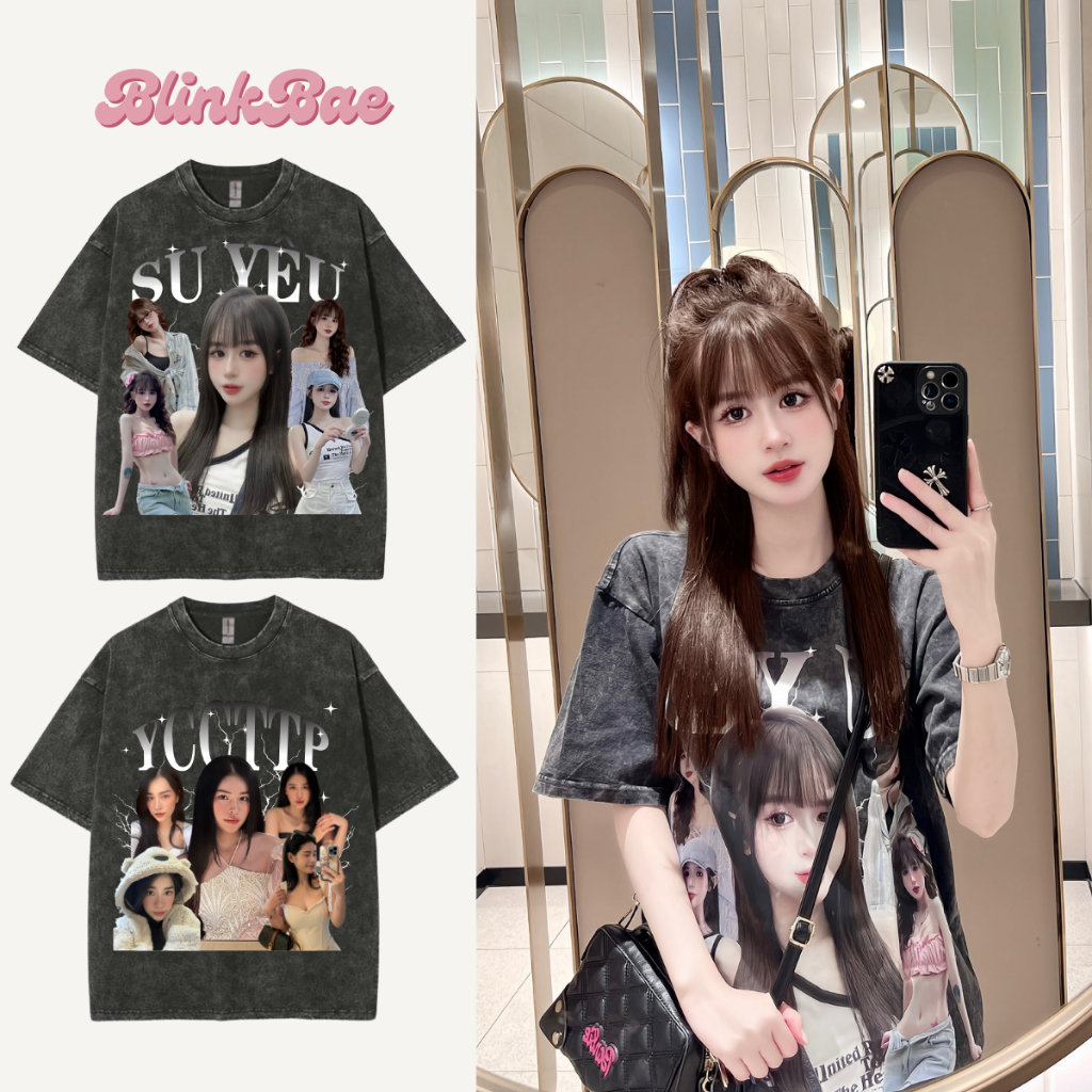 [NHẬN IN GẤP] Áo Thun In Ảnh và Tên GIRLFRIEND/BOYFRIEND BlinkBae Chất Thun Wash Cao Cấp Hot Trend Làm Quà Tặng