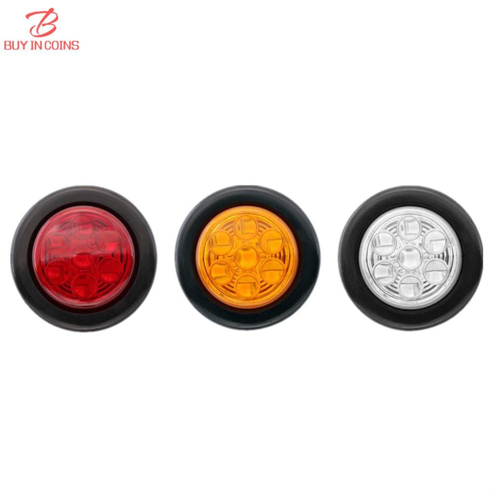 BC 1 Chiếc Đèn Hông Xe Tải 12V/24V Đèn Thông Xe Moóc Đèn LED Báo Hiệu Đèn Hậu Xe Tròn