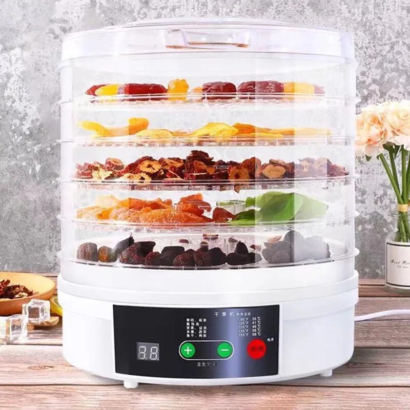 BENTISM 6 Trays Food Dehydrator Machine Stainless Steel 700W Jerky Fruit  Drying 