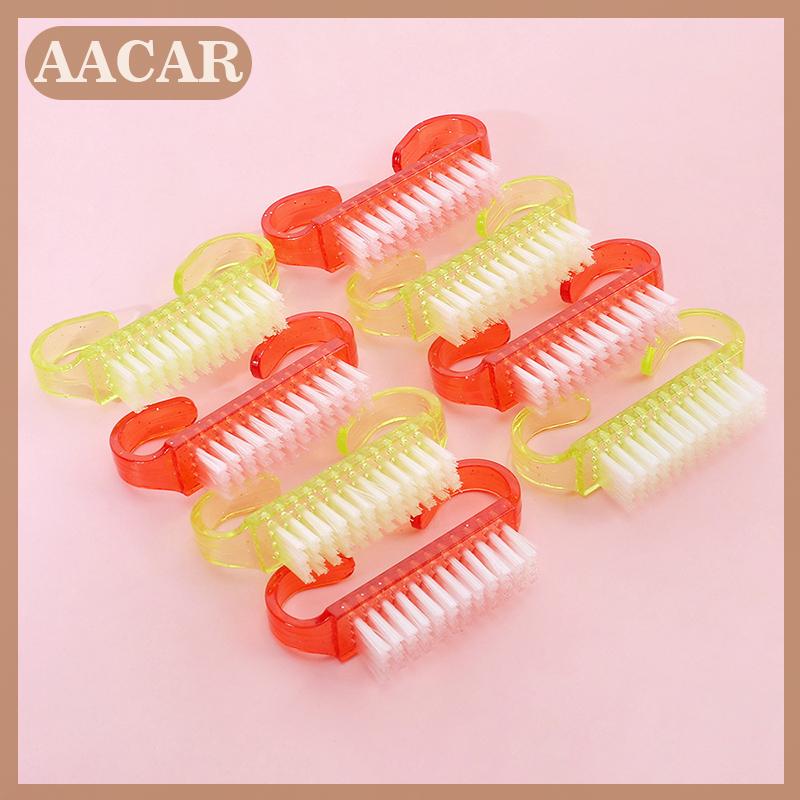 AACAR Nhỏ xử lý Nail bàn chải Nail tay chà làm sạch bàn chải ngón chân và Nail Cleaner