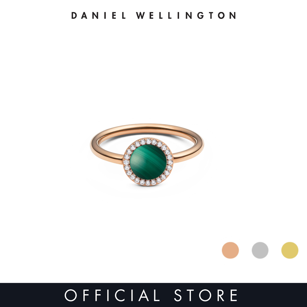 Daniel Wellington Audrey Ring Malachite - Semi-Precious Stones Rose gold / Silver / Gold - Unisex Ring for women and men stainless steel Ring DW Official Authentic Original - แหวน ผู้หญิง ผู้ชาย ราคา 2,759 บาท*ส่งฟรี