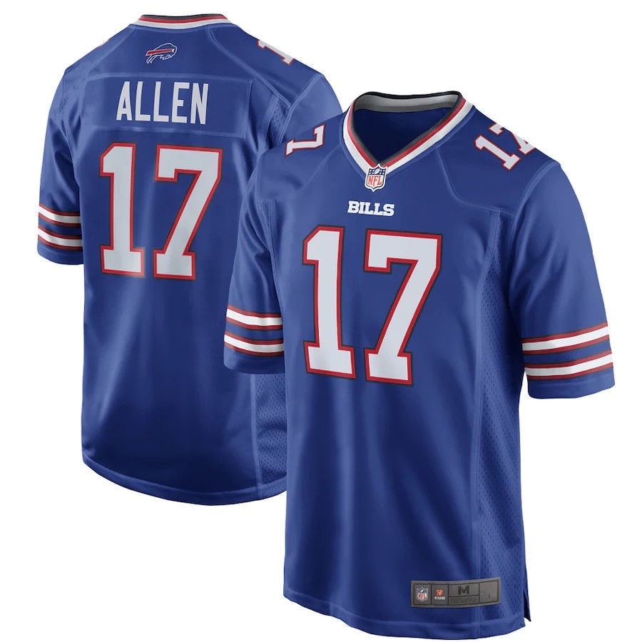 NFL Buffalo Bills Rugby Jersey No. 17 Josh Allen Sportswear Men