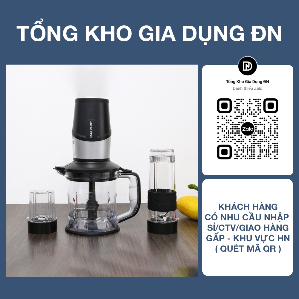 Máy xay sinh tố đa năng 3 cối sunhouse shd5340 - bảo hành 12 tháng