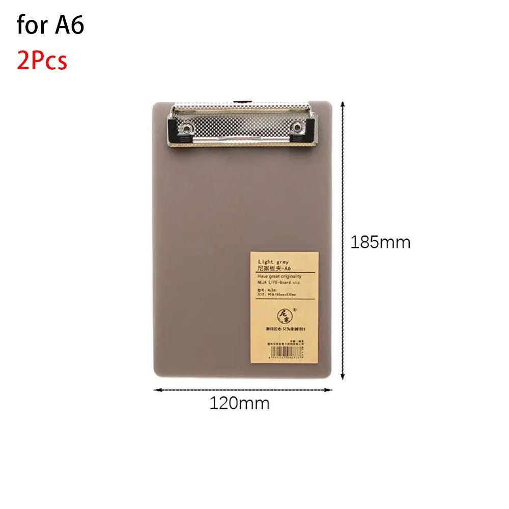 DECORATIVE HOUSE 2Pcs Writing Pad A6/A5/A4 Clipboard Ticket Bill Holder Document Folder Menu Paper Clips Durable Notepad Board File Folder Board