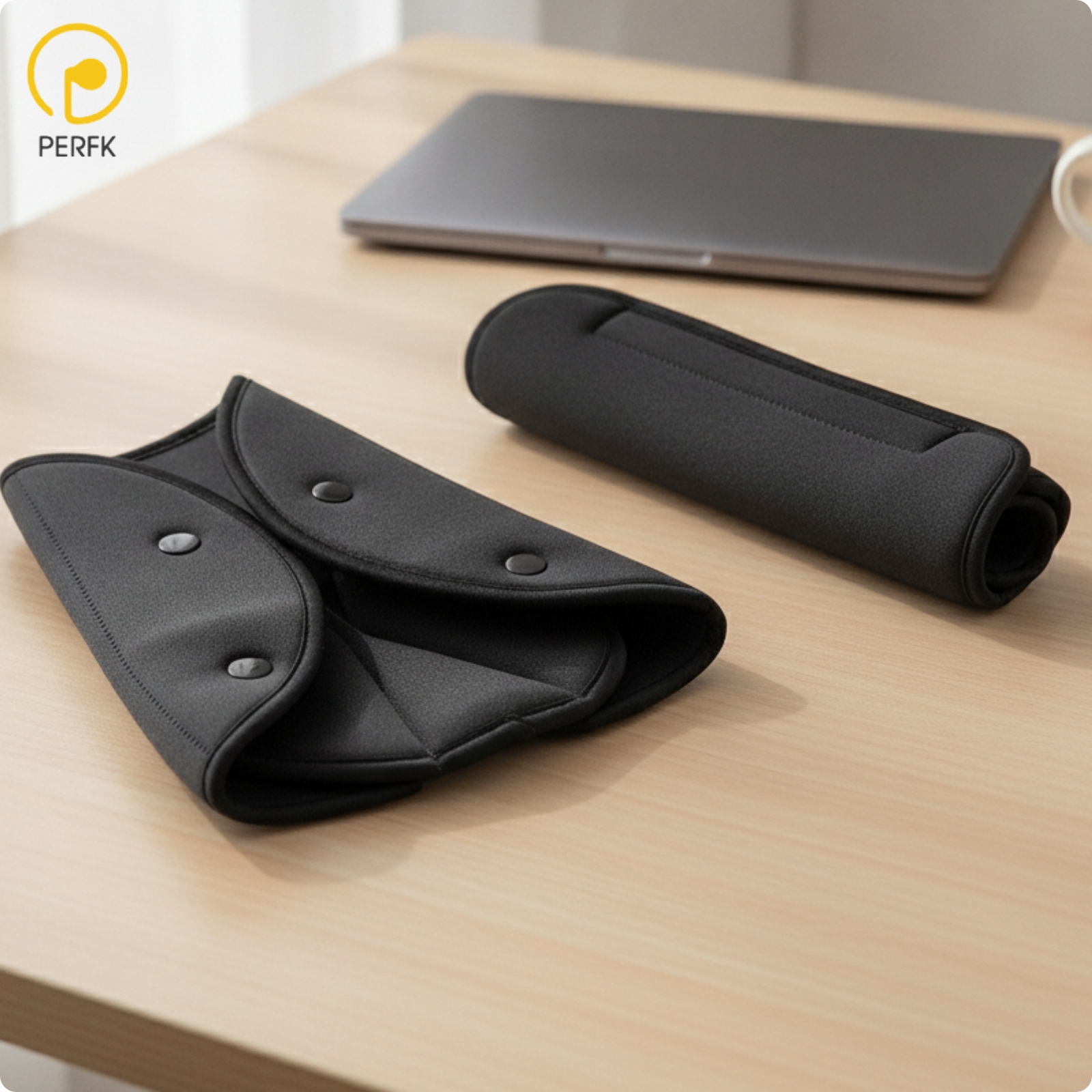 Perfk Padded Seat Belt Cushion with Shoulder Sleeve Safeguarding Seat Belt Pad with Hook-and-Loop Comfortable for Travelers ราคา 2,940 บาท*ส่งฟรี