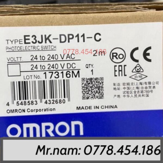 [Bán sỉ và có xuất VAT] Cảm biến quang điện Omron E3JKDP11 2M