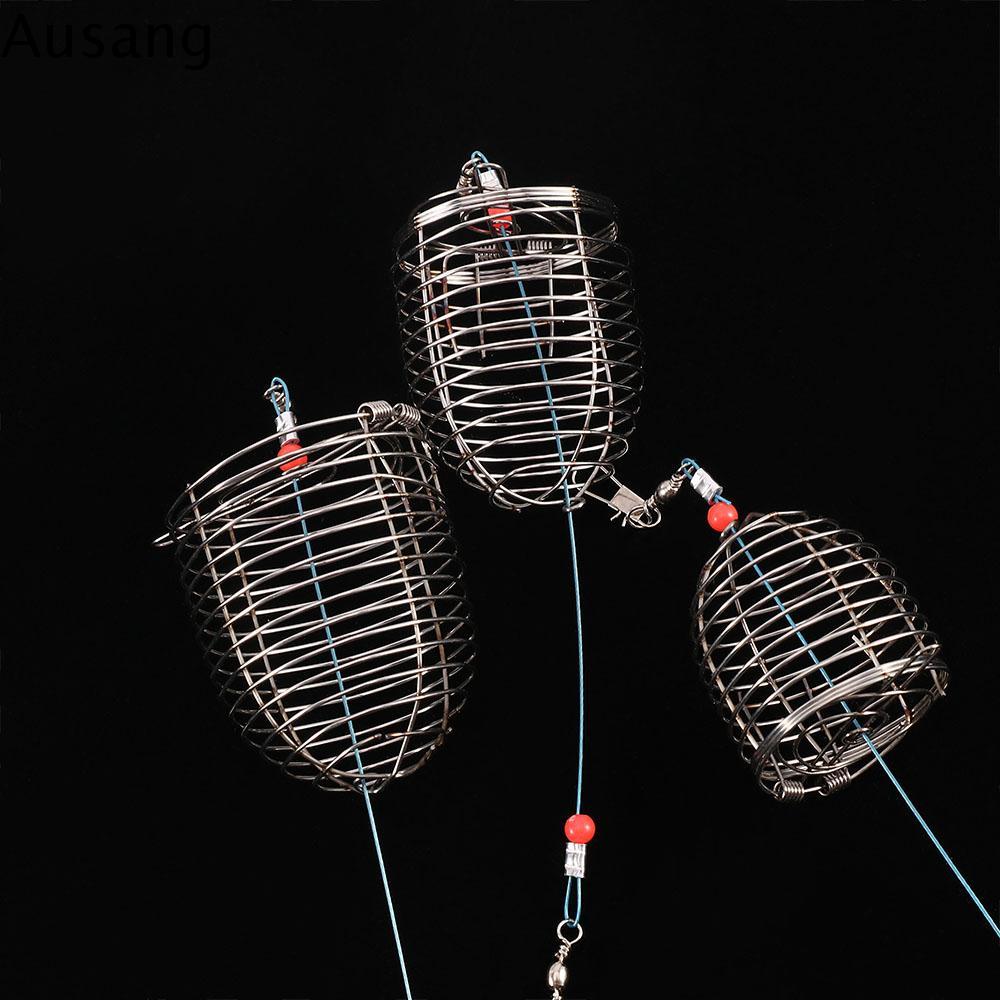 AUSANG Nhỏ Người giữ Mồi cá Phụ kiện giải quyết Rổ mồi Máy cấp liệu câu cá Lure Lure Lồng mồi câu cá