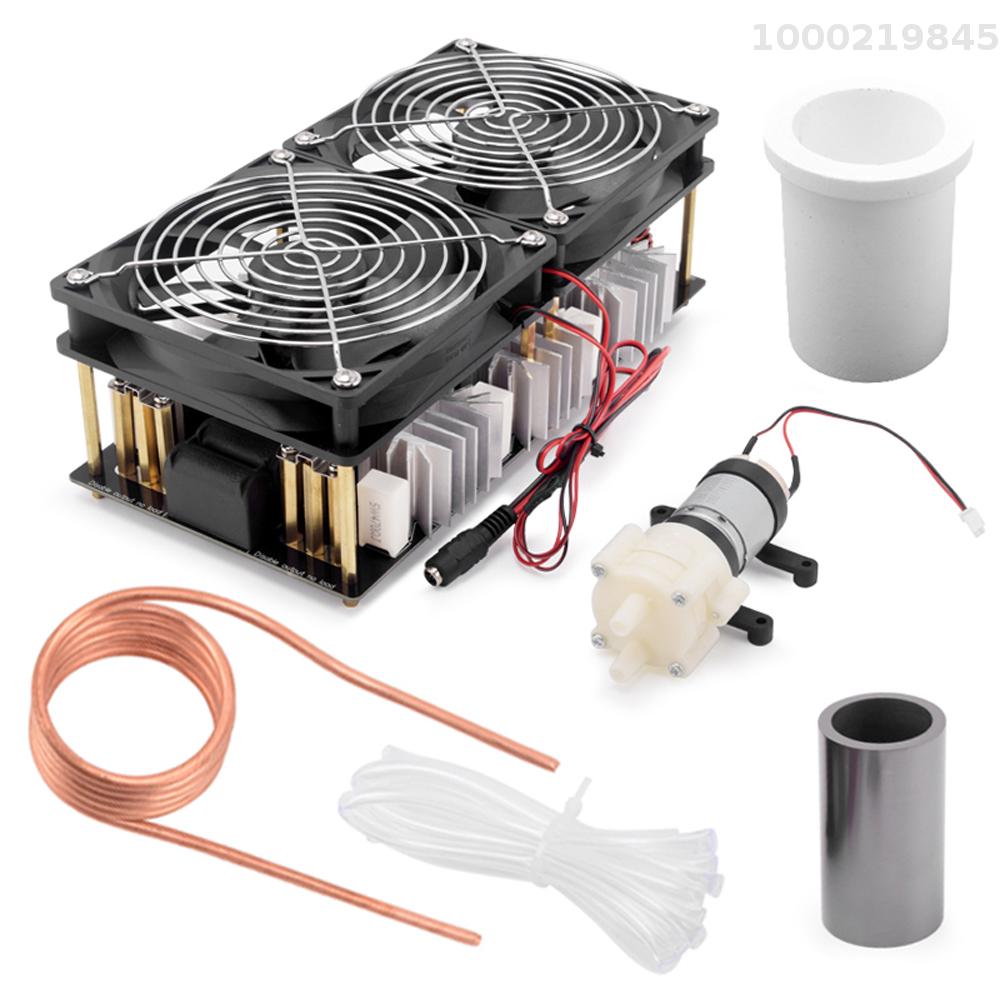 2500 Wát Max 50A ZVS tần số cao cảm ứng sưởi ấm in bảng mạch + cuộn dây + Nồi nấu kim loại + Bơm