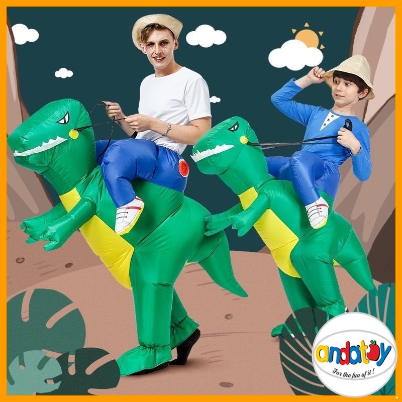  Bộ đồ hóa trang khủng long T-REX  đã kèm bơm  bơm hơi vui nhộn cho Halloween Giáng Sinh Noel đồ cosplay E1081 