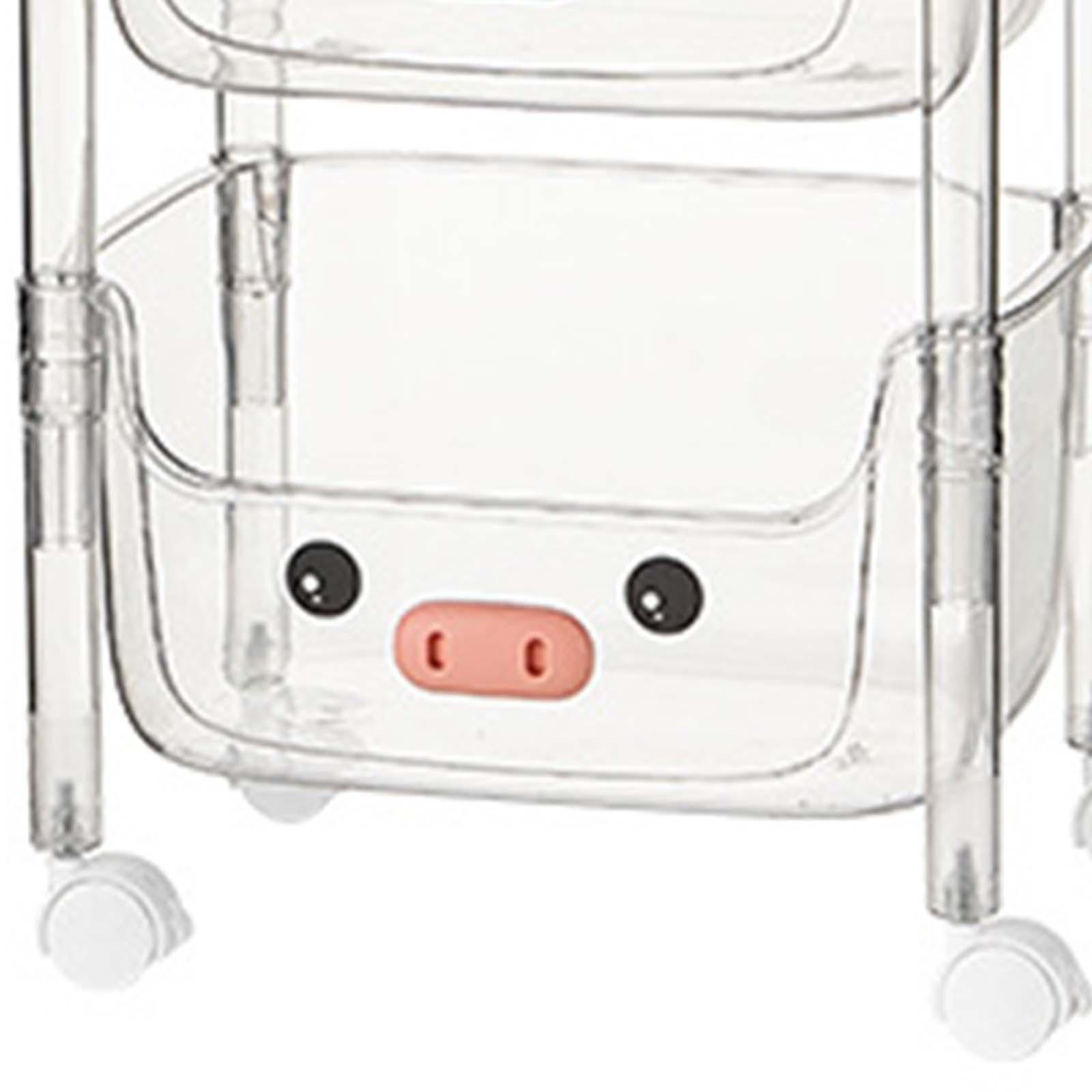 Baoblaze Multi Tier Rolling Cart Multipurpose Storage Shelves Mobile Bookcases Utility Cart for Bathroom Dorm Bedroom Kitchen Office ราคา 1,656 บาท*ส่งฟรี