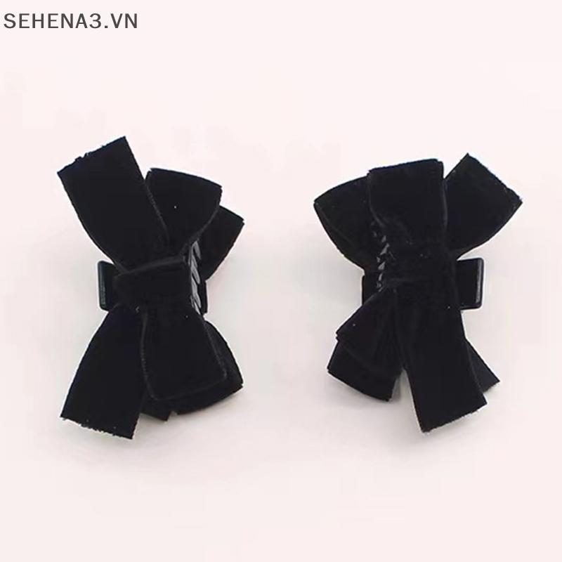 SEHVN 1 cái kẹp vuốt tóc Nhỏ Nơ ngọt ngào Kẹp tóc nơ nhung công chúa kẹp vuốt KẸP MŨ NÓN Phụ kiện tó