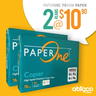 [Abigco] A4 Copier Paper 70gsm | PaperOne/Double A | 2 x 500sheets |