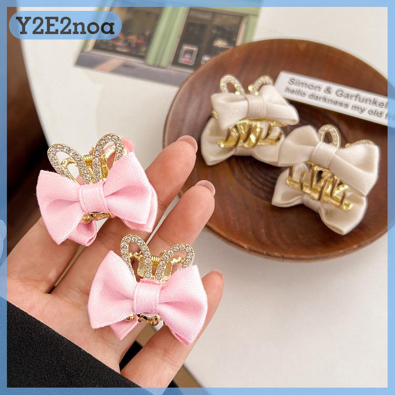 Y2E2noa Trẻ Em Ngọt Ngào Dễ Thương Bow Clip Tóc Nhỏ Phụ Nữ Mũ Nón Rhinestone Thỏ Tai Vương Miện Mini Tóc Claw Kẹp Tóc Cô Gái Phụ Kiện Tóc