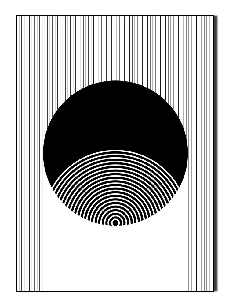 Abstract Modern Canvas Painting Art Geometrical Shapes Poster Black White Wall Art for Living Room Home ation Mural