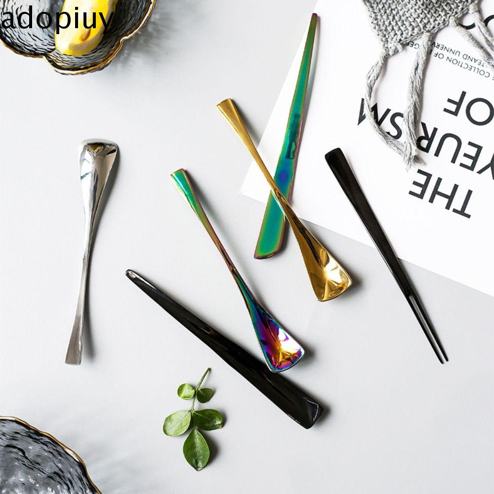 ADOP Trà Cà phê Espresso Sáng Tạo Món tráng miệng Thép không gỉ Bộ đồ ăn Muỗng Cà Phê Nĩa trái cây Đồ ăn