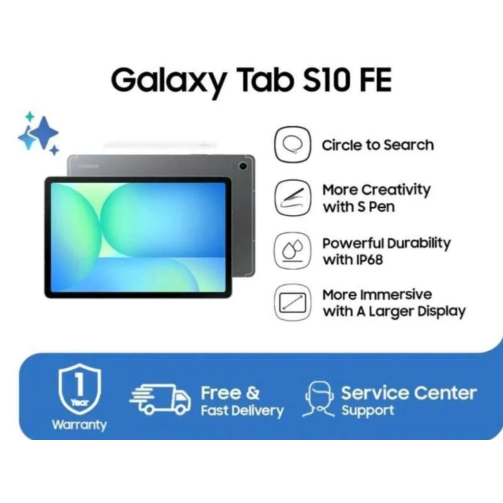 Samsung Galaxy Tab S10 FE Wifi Only 8/128GB Garansi Resmi Harga  5,399,000 Ringgit*Penghantaran Percuma