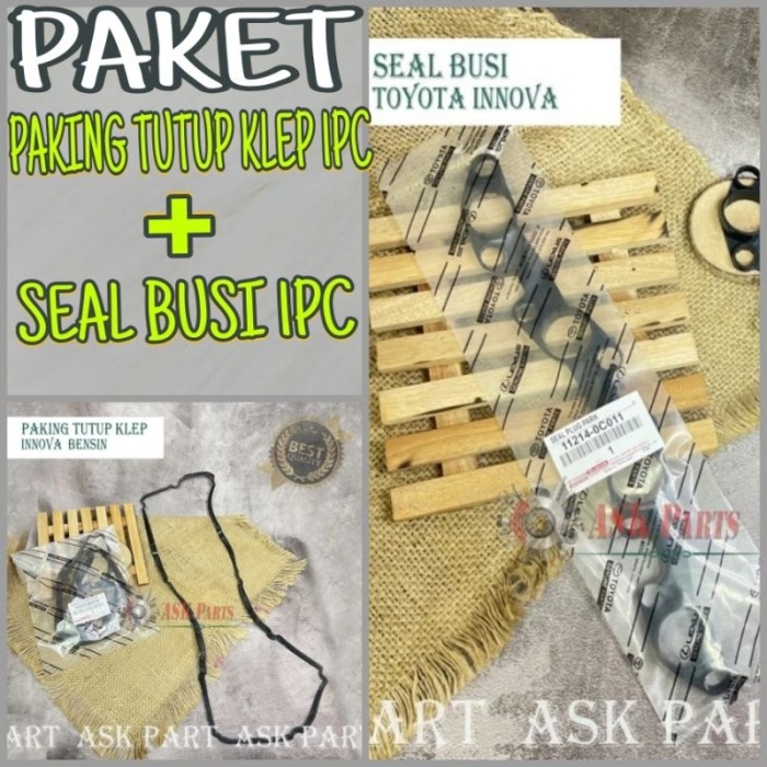 PAKING PACKING GASKET KARET TUTUP KLEP + SEAL SIL BUSI TOYOTA INOVA INNOVA FORTUNER HILUX BENSIN Harga 20,500 rupiah*Gratis Ongkir