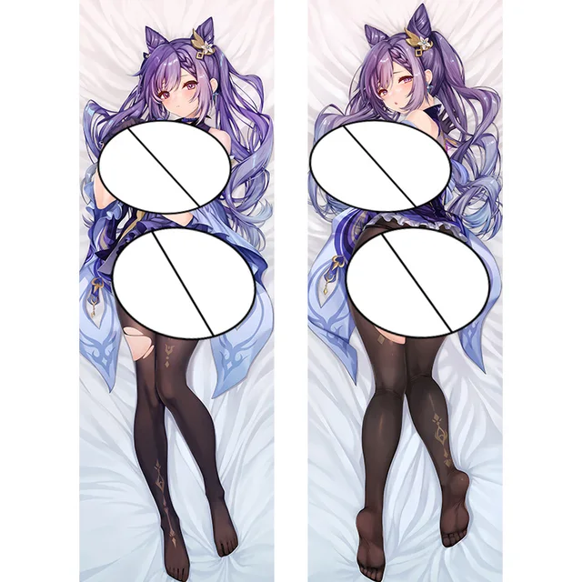 Anime Genshin tác động Keqing Dakimakura gối trường hợp mềm ghế sofa đồ ngủ gối bìa gối Hing cơ thể 