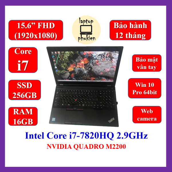 Bảng giá Máy tính xách tay Lenovo ThinkPad P51 i7-7820HQ/VGA Quadro M2200/RAM 16GB/SSD 256GB/15.6” FHD IPS Phong Vũ