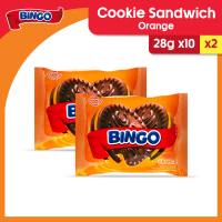 Bingo Cookie Sandwich Orange filled Choco 28g x 10 X 2