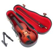 Miniature Violin Model with Case - 8cm Kids Pretend Play