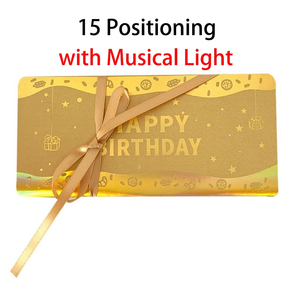 TONYOOG แบบพับได้ บัตรอวยพรซองแดงวันเกิด ซองจดหมายสีแดงวันเกิด สามมิติ ซองแดงเงินปีใหม่ ของขวัญ ช่องใส่การ์ดหลายช่อง บัตรอวยพรดนตรีและแสงไฟ
