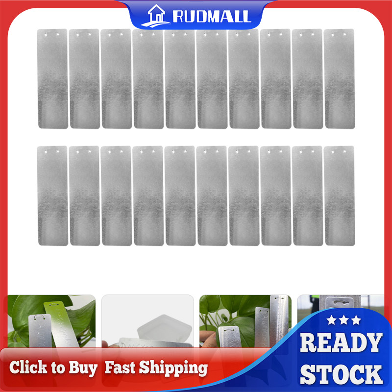 RUDMALL 20Pcs Aluminum Plant Labels Metal Plant Tags Plant Markers Tree Tags Outdoor Garden Label