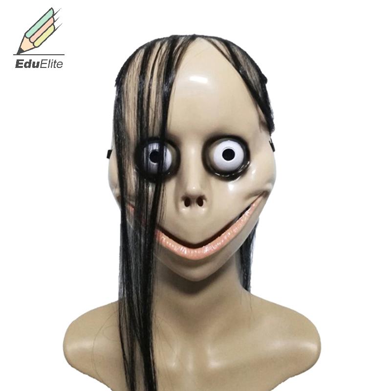 EduElite Halloween mới kinh dị với mặt nạ tóc dài mặt nạ ngộ nghĩnh mặt nạ miệng hình chữ V với tóc 