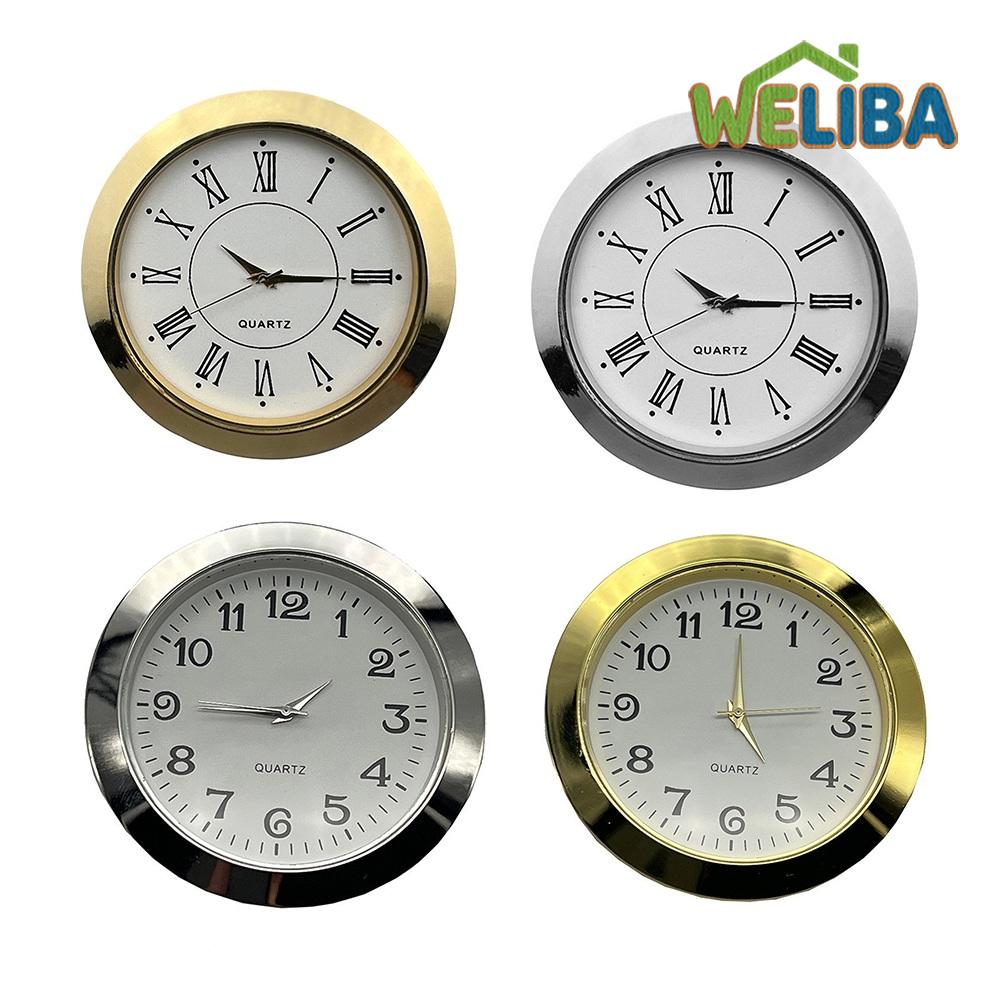 Elegant Mini Clock Insert with Gold/Silver Bezel and Roman/Arabic Numerals ราคา 139 บาท*ส่งฟรี