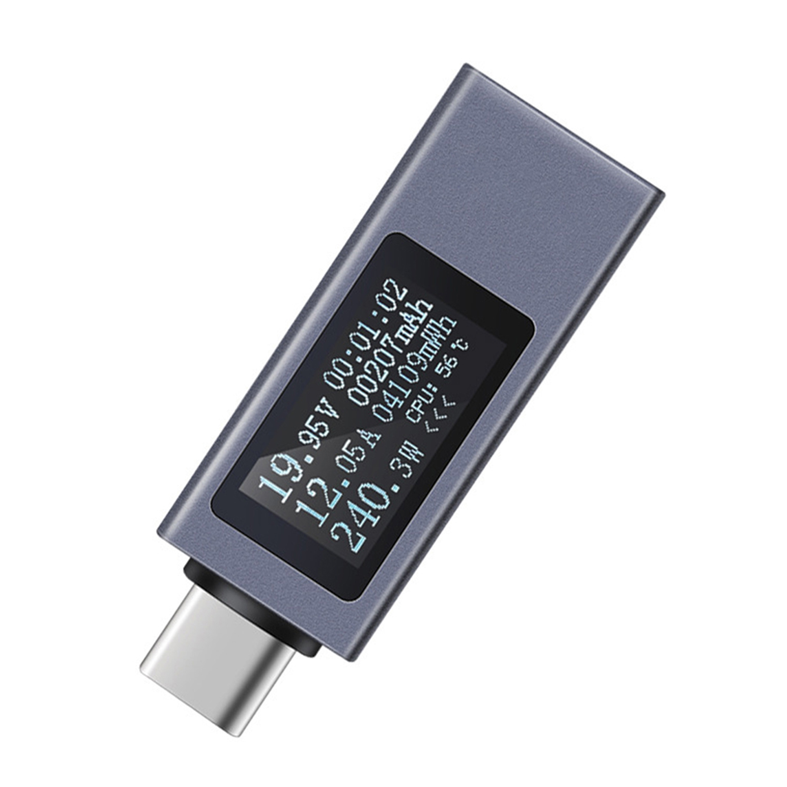 Sạc Tester siuke Loại-C điện thoại di động sạc Tester PD trực tiếp hiện tại Vôn kế Power Meter Vỏ hợp kim nhôm hỗ trợ 4-30V điện áp 0-12a hiện tại hỗ trợ fastcharging kiểm tra giao diện đầy đủ COMP