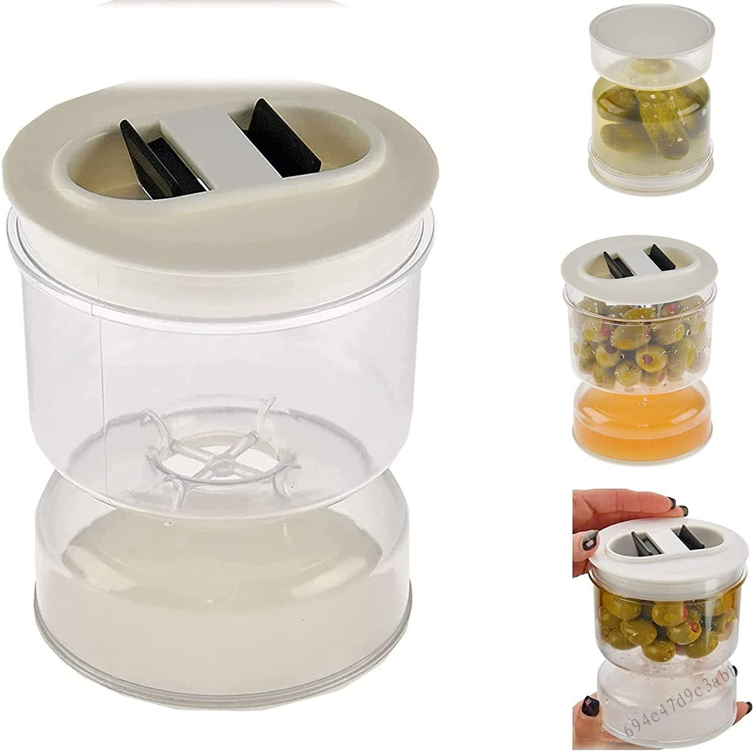 Hũ Dưa Chua Đồng Hồ Cát - Hộp Đựng Thực Phẩm Tách Khô Ướt Kèm Bộ Lọc Nước Ép