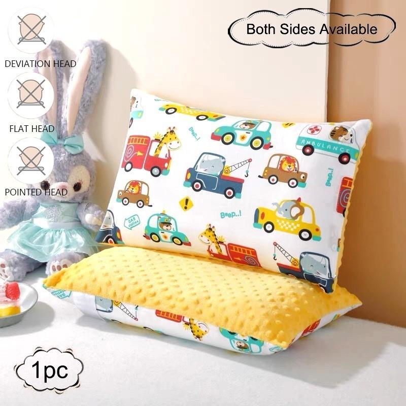 100% Pure Cotton Children Pillow Skin Friendly Baby Grade Head Sleeping Bean Velvet Toddler Pillow