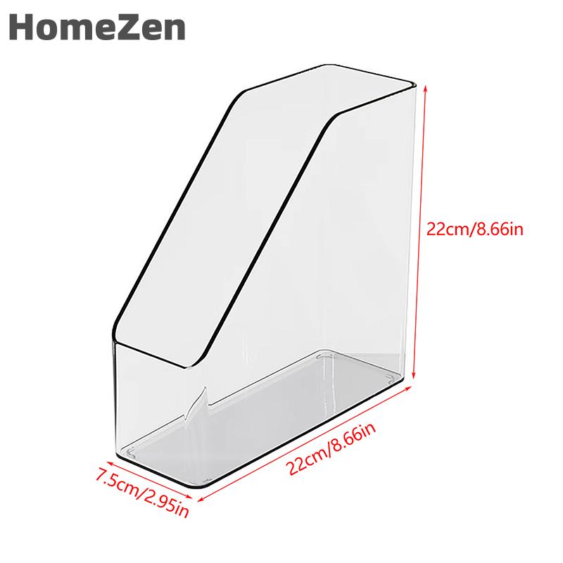HomeZen Trong Suốt Acrylic Bookends Đứng Kệ Sách Máy Tính Để Bàn Trang Trí Lưu Trữ Giá Bookend Cuốn 