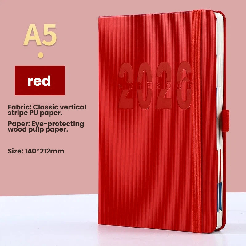 2026 Daily Planner To Do List Planner Reminder Schedule Book Portable Textured PU A5 Daily Planner
