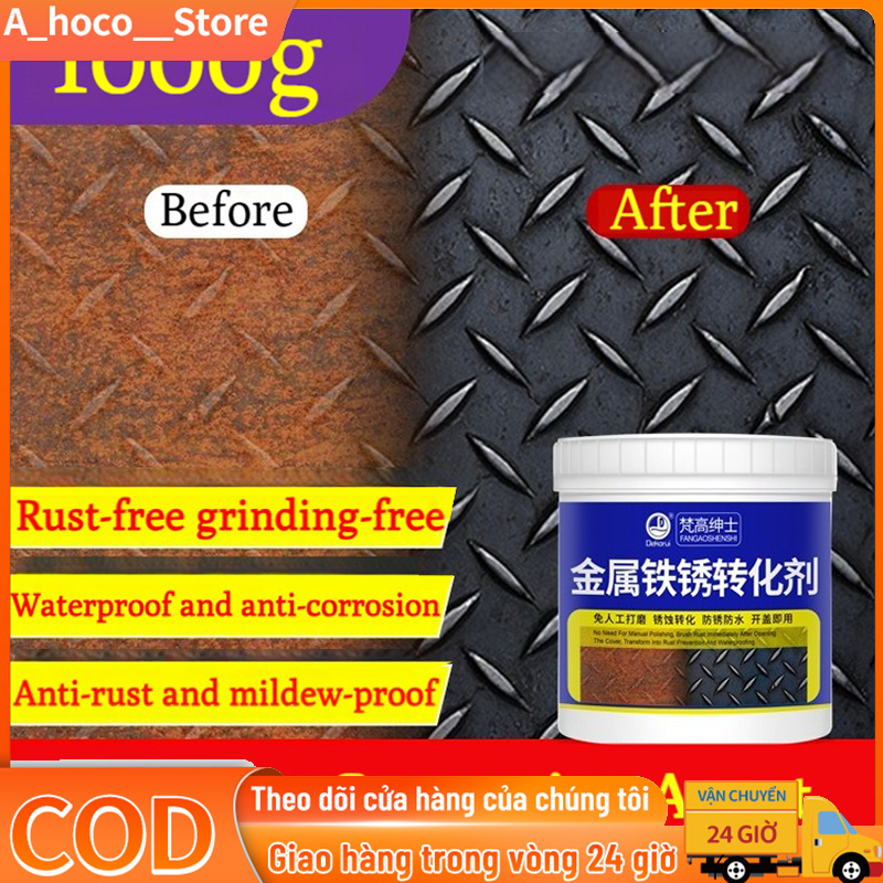 Sơn chống gỉ dùng để tẩy rỉ sét kim loại từ Nhật Bản 1Kg để bảo vệ thép kim loại bị gỉ Nước tẩy rỉ sét ô tô Sơn thép không gỉ tẩy rỉ sét kim loại loại bỏ sơn chống ăn mòn màu đen phun sơn chống gỉ ô tô xe máy sơn lót chống gỉ kim loại