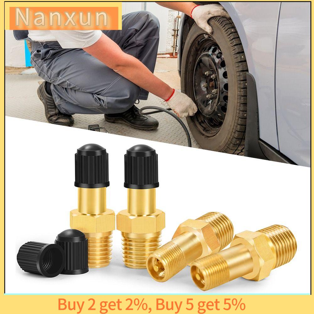 NWSJ 1/4 NPT 1/8 NPT M10 Van nạp bình nén khí Đồng thau Chống ăn mòn Lõi van lốp ô tô Bền Van Schrader