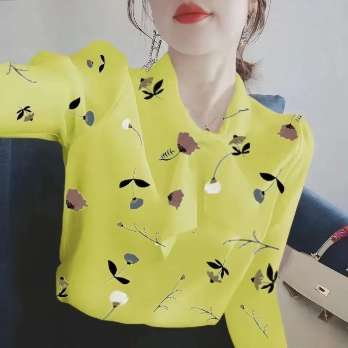 Miaxia Joy Áo sơ mi nữ dài mùa hè tay áo đa năng Áo sơ mi voan mỏng đa năng