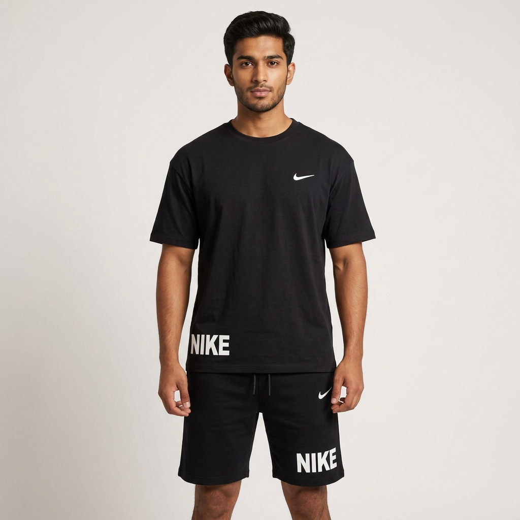 Men's Multi Colour Printed Summer Tracksuit Set (T-Shirt & Shorts)